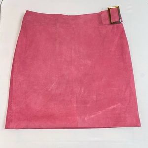 Cute vintage W by WORTH • Pink 100% Leather Skirt Sz. 2